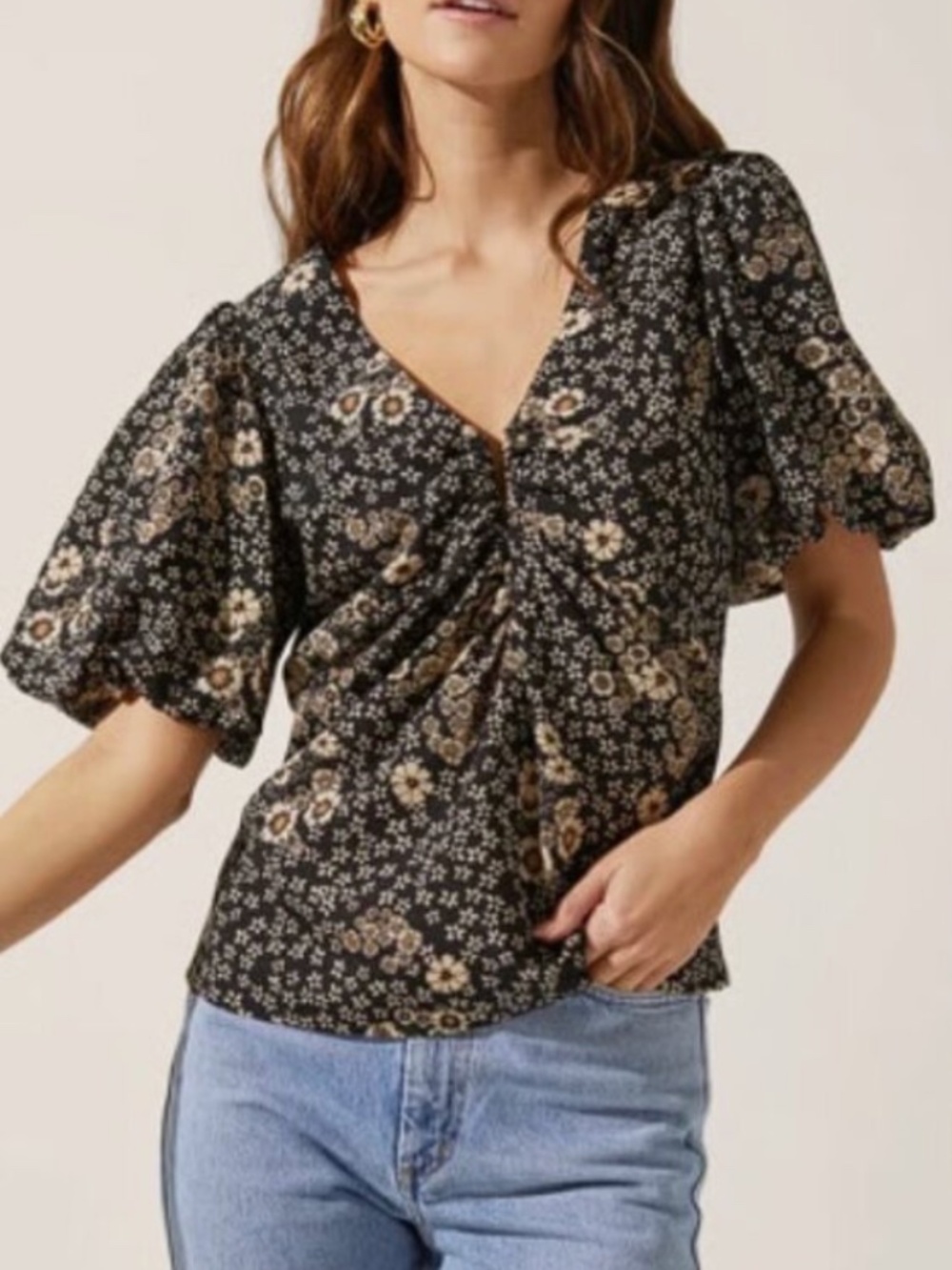 ASTR The Label Floral Top Size Small